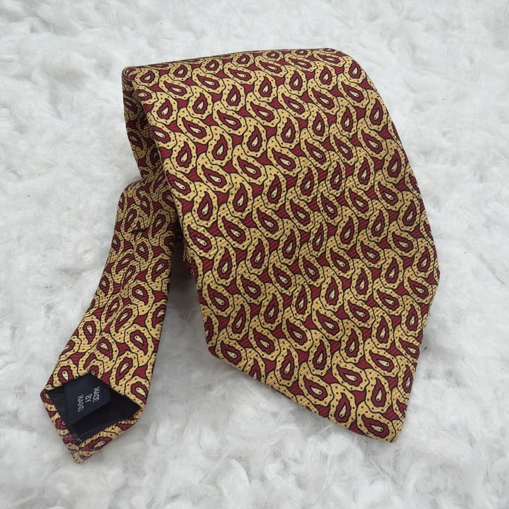 VTG POLO RALPH LAUREN Silk Tie Wedding Formal 100% USA HAND MADE Paisley Rare!!